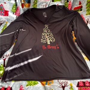 Terra & Sky Black Christmas Long Sleeve Tee